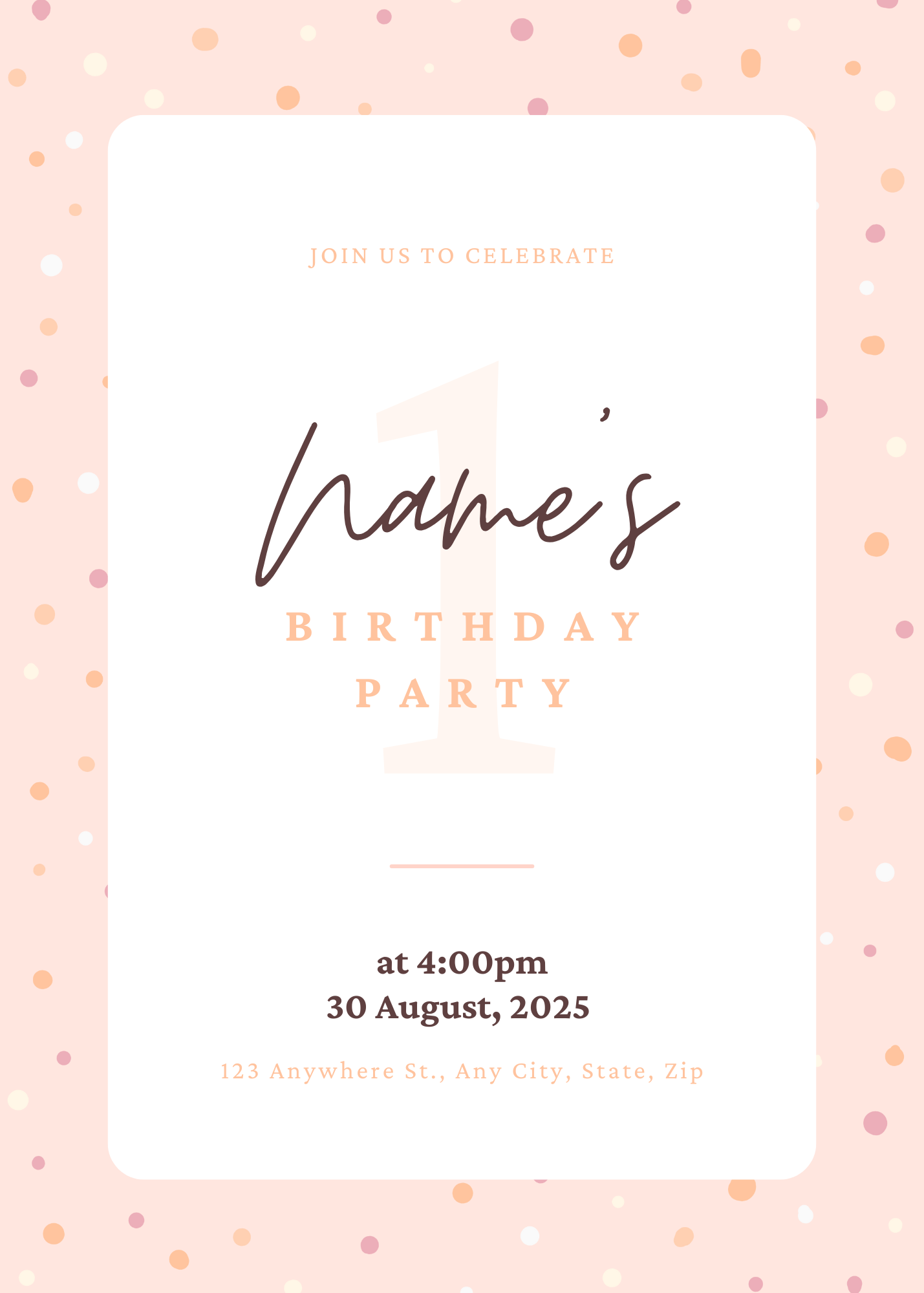 Small Confetti- Orange