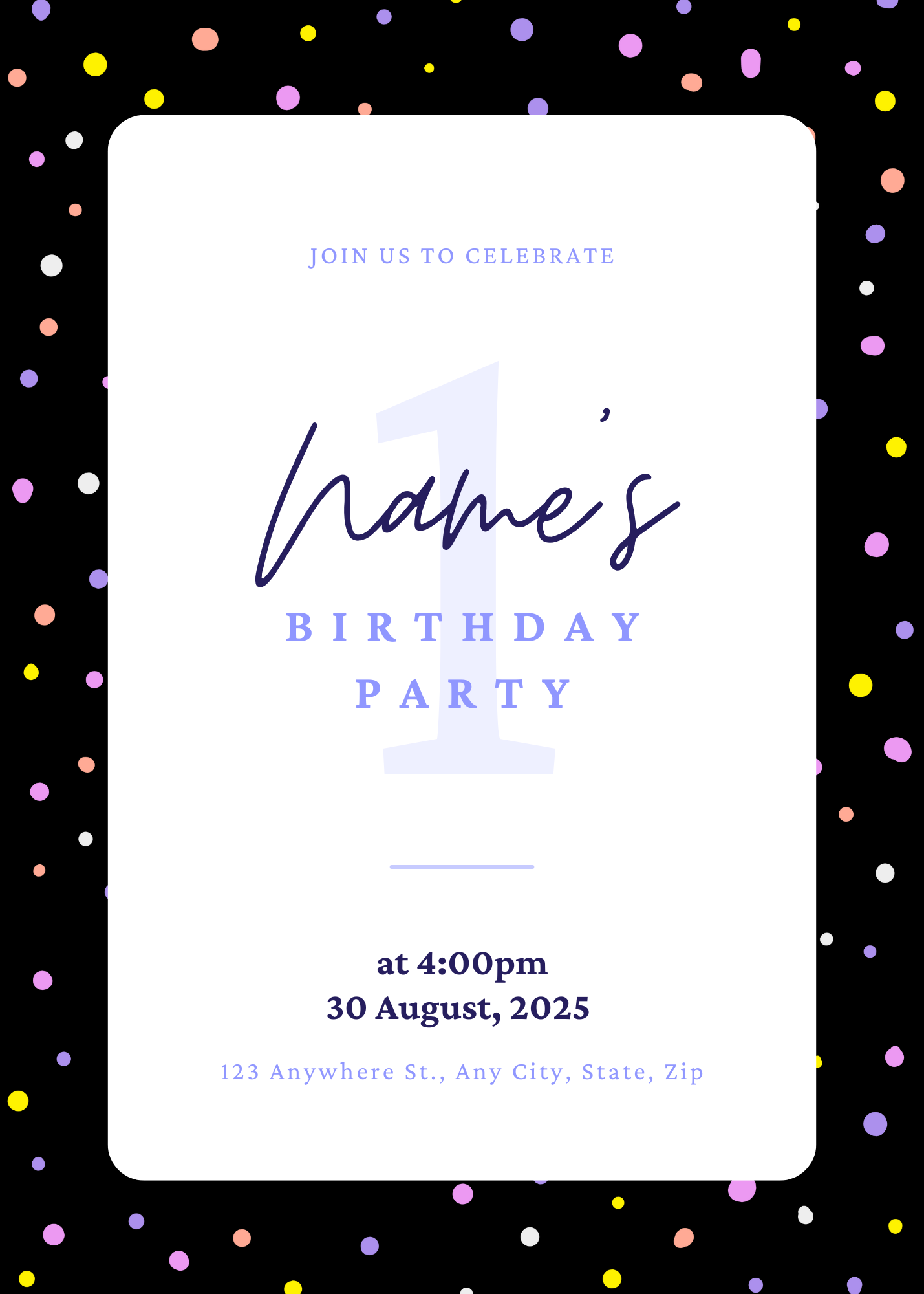 Small Confetti- Purple