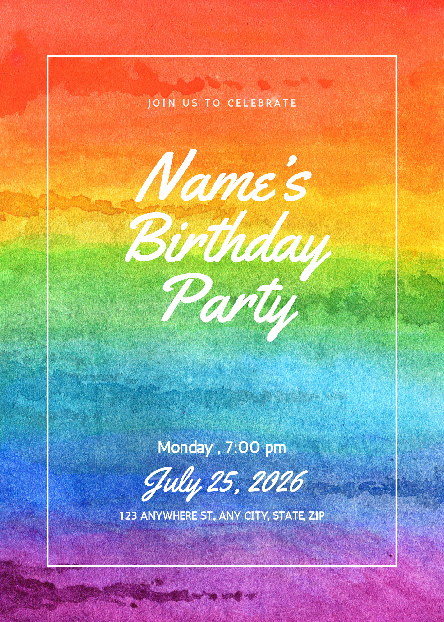 Birthday - Glitter - Rainbow - 2