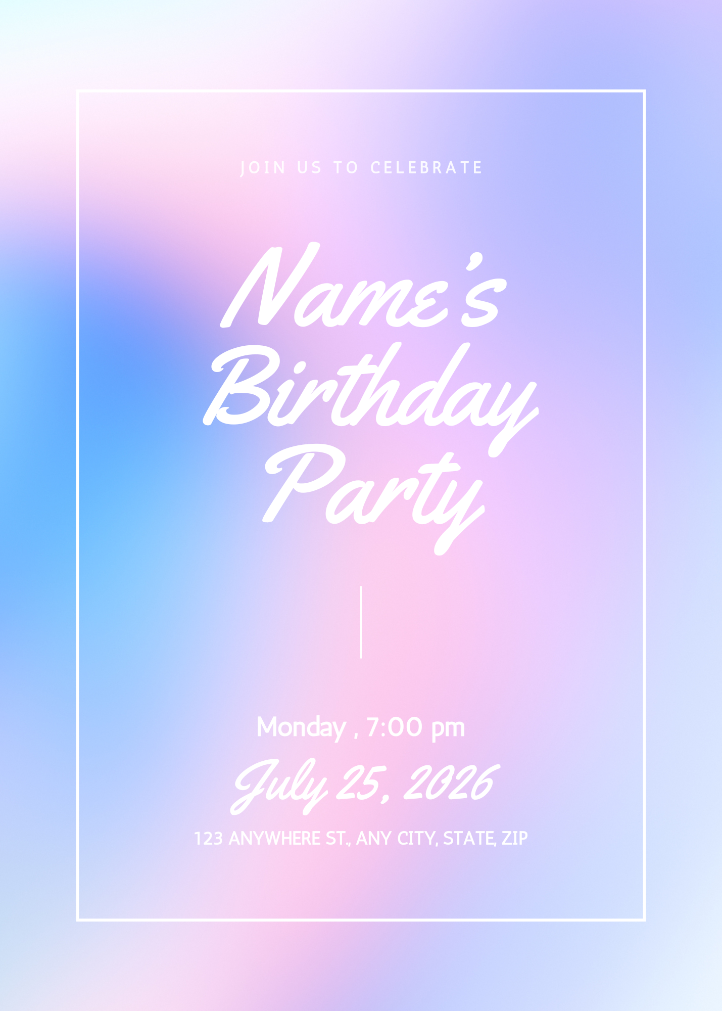 Birthday - Glitter - Rainbow - 4