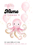 Octopus Balloons - Pink