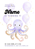 Octopus Balloons - Purple