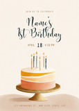 Birthday Cake Birthday Invitation