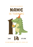Birthday Party Animal Crocs Birthday Invitation