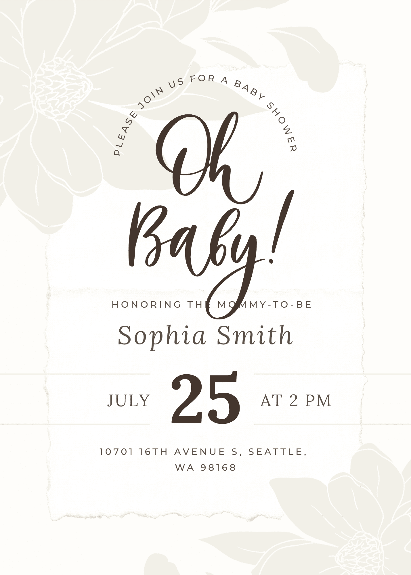 Oh Baby Floral (Gray)