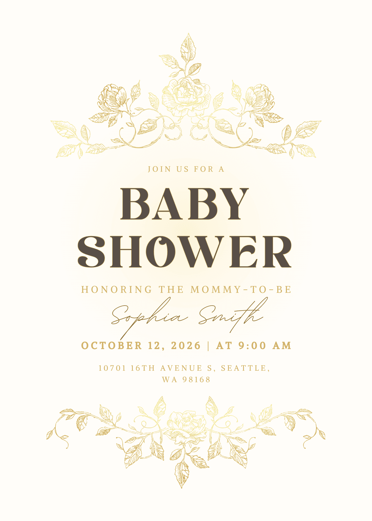 Golden Flourish (Black)