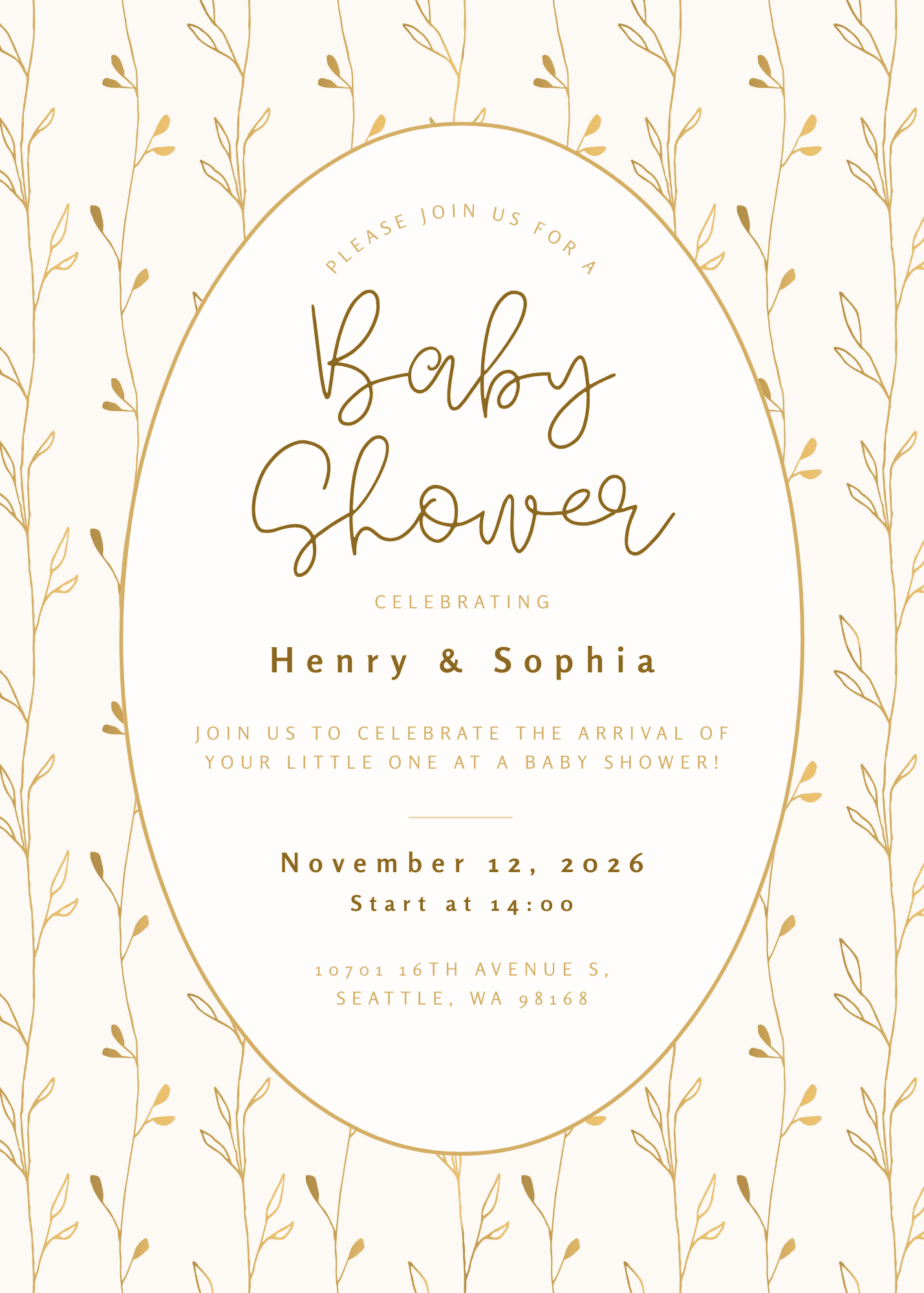 Golden Vines (Beige)